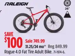 Canadian Tire Raleigh Rogue 4.0 Fat Tire Adult Bike offer