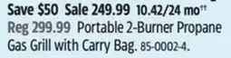 Canadian Tire Vida-by-paderno Portable 2-Burner Propane Gas Grill with Carry Bag offer