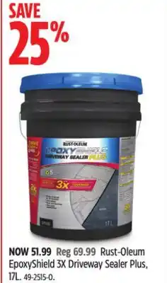 Canadian Tire Rust-Oleum EpoxyShield 3X Driveway Sealer Plus, 17L offer
