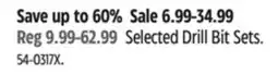 Canadian Tire Mastercraft Selected Drill Bit Sets offer