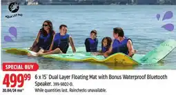 Canadian Tire 6 x 15´ Dual Layer Floating Mat with Bonus Waterproof Bluetooth Speaker offer