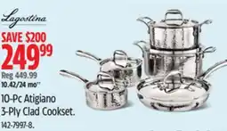 Canadian Tire 10-Pc Atigiano 3-Ply Clad Cookset offer