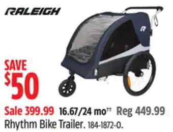 Canadian Tire Raleigh Rhythm Bike Trailer offer