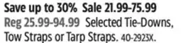 Canadian Tire MotoMaster Selected Tie-Downs, Tow Straps or Tarp Straps offer