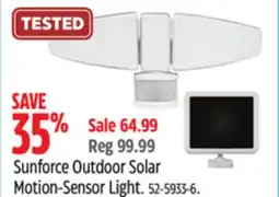Canadian Tire Sunforce Outdoor Solar Motion-Sensor Light offer