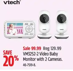 Canadian Tire VTech VM3252-2 Video Baby Monitor with 2 Cameras offer