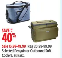 Canadian Tire Selected Penguin or Outbound Soft Coolers offer