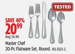 Canadian Tire Master Chef 20-Pc Flatware Set, Round offer