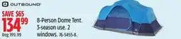Canadian Tire Outbound 8-Person Dome Tent. 3-season use. 2 windows offer