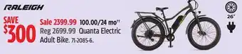 Canadian Tire Raleigh Quanta Electric Adult Bike offer