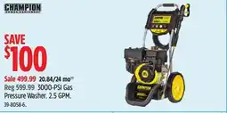 Canadian Tire Champion Pressure Washer offer