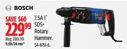Canadian Tire Bosch 7.5A 1˝ SDS+ Rotary Hammer offer
