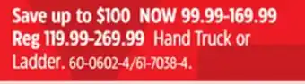 Canadian Tire Mastercraft Hand Truck or Ladder offer