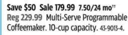 Canadian Tire Braun Multi-Serve Programmable Coffeemaker offer