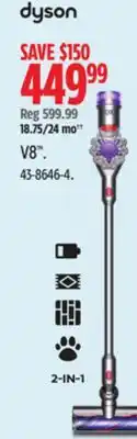 Canadian Tire Dyson V8 Pet Cordless Stick Vacuum offer
