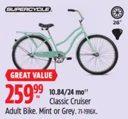 Canadian Tire Classic Cruiser Adult Bike Mint or Grey offer
