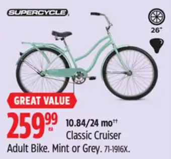 Canadian Tire Classic Cruiser Adult Bike Mint or Grey offer