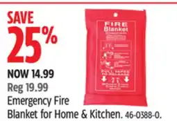 Canadian Tire Emergency Fire Blanket for Home & Kitchen, Flame Retardant, 1m x 1m offer