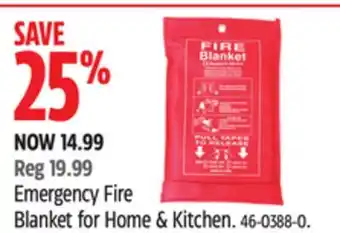 Canadian Tire Emergency Fire Blanket for Home & Kitchen, Flame Retardant, 1m x 1m offer
