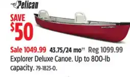 Canadian Tire Pelican Explorer Deluxe Canoe offer