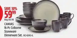 Canadian Tire CANVAS 16-Pc Colborne Stoneware Dinnerware Set offer