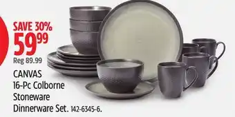 Canadian Tire CANVAS 16-Pc Colborne Stoneware Dinnerware Set offer