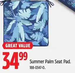 Canadian Tire CANVAS Summer Palm Seat Pad offer