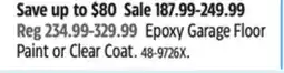 Canadian Tire Rust-Oleum Epoxy Garage Floor Paint or Clear Coat offer