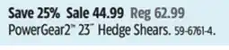 Canadian Tire PowerGear2 23˝ Hedge Shears offer