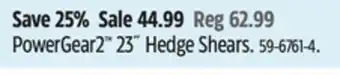 Canadian Tire PowerGear2 23˝ Hedge Shears offer