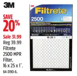 Canadian Tire Filtrete 2500 MPR Filter offer