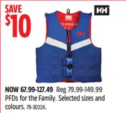 Canadian Tire Helly Hansen PFDs for the Family offer