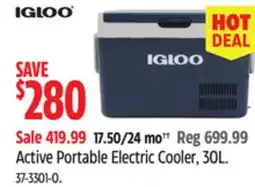 Canadian Tire Igloo Active Portable Electric Cooler, 30L offer