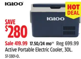 Canadian Tire Igloo Active Portable Electric Cooler, 30L offer