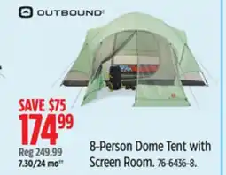 Canadian Tire 8-Person Dome Tent with Screen Room offer