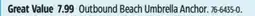 Canadian Tire Outbound Beach Umbrella Anchor offer