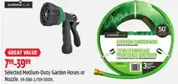 Canadian Tire Garden Club Selected Medium-Duty Garden Hoses or Nozzle offer