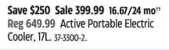Canadian Tire Igloo Active Portable Electric Cooler offer