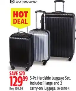 Canadian Tire Outbound 3-Pc Hardside Luggage Set offer