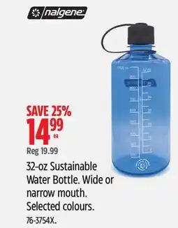 Canadian Tire Nalgene 32-oz Sustainable Water Bottle. Wide or narrow mouth offer