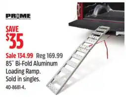 Canadian Tire 85˝ Bi-Fold Aluminum Loading Ramp. Sold in singles offer