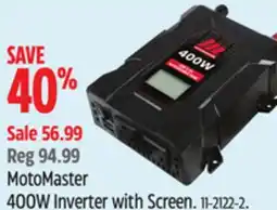 Canadian Tire MotoMaster 400W Inverter with Screen offer
