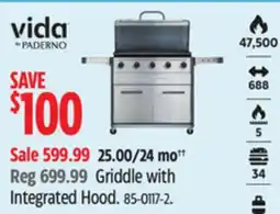 Canadian Tire Vida by PADERNO Griddle with Integrated Hood offer