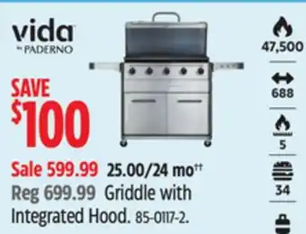 Canadian Tire Vida by PADERNO Griddle with Integrated Hood offer
