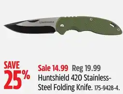 Canadian Tire Huntshield 420 Stainless- Steel Folding Knife offer