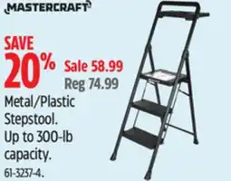 Canadian Tire Mastercraft Metal/Plastic Stepstool offer