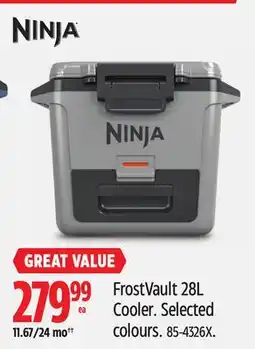 Canadian Tire FrostVault 28L Cooler. Selected colours offer