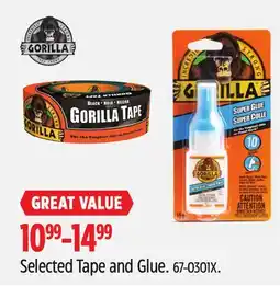 Canadian Tire Gorilla Selected Tape and Glue offer