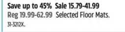 Canadian Tire MotoMaster Selected Floor Mats offer