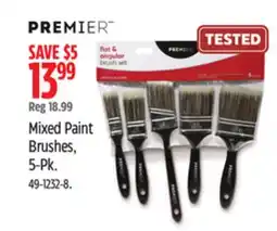 Canadian Tire Mixed Paint Brushes,5-Pk offer